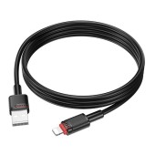CABLU alimentare si date Borofone BX110, Fast Charging Data Cable pt. smartphone, USB la Iphone Lightning, 2.4A, 1m, negru