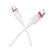 CABLU alimentare si date Borofone BX110, Fast Charging Data Cable pt. smartphone, USB Type-C la USB Type-C, 60W, 1m, alb