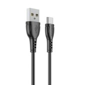 CABLU alimentare si date Borofone BX51, Charging Data Cable pt. smartphone, USB la USB Type-C, 3A, 1m, negru