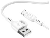 CABLU alimentare si date Borofone BX91, Fast Charging Data Cable pt. smartphone, USB la USB Type-C, 3A, 1m, alb