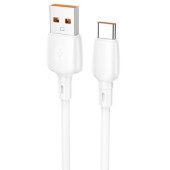 CABLU alimentare si date Borofone BX93, Fast Charging Data Cable pt. smartphone, USB la USB Type-C 100W, 1m, alb
