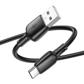 CABLU alimentare si date Borofone BX93, Fast Charging Data Cable pt. smartphone, USB la USB Type-C 27W, 1m, negru