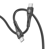 CABLU alimentare si date Borofone BX98, Fast Charging Data Cable pt. smartphone, USB Type-C la USB Type-C, 60W 3A, 1m, negru