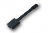CABLU alimentare si date DELL, pt. smartphone, USB 3.0 la USB Type-C, 0.13 m, metal, plastic, negru