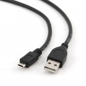 CABLU alimentare si date GEMBIRD, pt. smartphone, USB 2.0 la Micro-USB 2.0, 0.1m, black