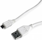 CABLU alimentare si date GEMBIRD, pt. smartphone, USB 2.0 la Micro-USB 2.0, 1m, alb
