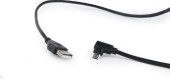 CABLU alimentare si date GEMBIRD, pt. smartphone, USB 2.0 la Micro-USB 2.0 double-sided, 1.8m, 90 GRADE, negru