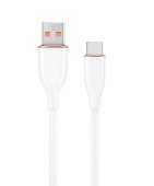 CABLU alimentare si date GEMBIRD, pt. smartphone, USB 2.0 la USB 2.0 Type-C, 1.5m, protectie silicon, alb