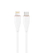 CABLU alimentare si date GEMBIRD, pt. smartphone, USB 2.0 Type-C la Lightning, 20W, 1.5m, protectie silicon, alb
