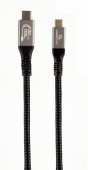 CABLU alimentare si date GEMBIRD, pt. smartphone, USB 3.2 Gen2 Type-C la USB 3.2 Type-C, 100W, 1.5m, negru