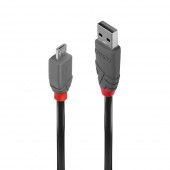 CABLU alimentare si date Lindy pt.smartphone  Micro-USB la USB 2.0, 0.5 m, PVC, negru