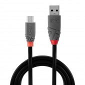 CABLU alimentare si date Lindy pt.smartphone  Micro-USB la USB 2.0, 2 m, PVC, negru