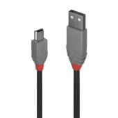 CABLU alimentare si date Lindy pt.smartphone  Mini-USB la USB 2.0, 1 m, PVC, negru