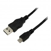 CABLU alimentare si date LOGILINK, pt. smartphone, USB 2.0 la Micro-USB 2.0, 0.6m, negru