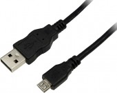CABLU alimentare si date LOGILINK, pt. smartphone, USB 2.0 la Micro-USB 2.0, 1m, negru