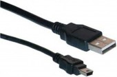 CABLU alimentare si date LOGILINK, pt. smartphone, USB 2.0 la Mini-USB 2.0, 1.8m, negru