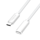 CABLU alimentare si date LOGILINK, pt. smartphone, USB 2.0, USB Type-C la USB Type-C, 3m, PD 60W, 2 x ecranat, plastic, alb
