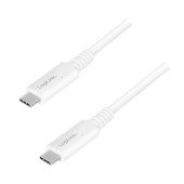 CABLU alimentare si date LOGILINK, pt. smartphone,USB 4.3,USB Type-C la USB Type-C, 8K / 60Hz, suporta pana la 20V/5A 100W,triplu ecranat,0.8m, alb