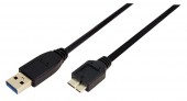 CABLU alimentare si date LOGILINK, USB 3.0 la Micro-USB 3.0, 1m, negru
