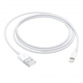 CABLU alimentare si date smartphone Apple, Lightning la USB 2.0, cauciuc, lungime 1 m, alb