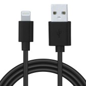 CABLU alimentare si date SPACER, pt. smartphone, USB 2.0 la Lightning, pentru Iphone,PVC,Retail pack, 1m, black,&nbsp;