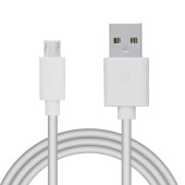 CABLU alimentare si date SPACER, pt. smartphone, USB 2.0 la Micro-USB 2.0, PVC, bulk, 1.8m, alb