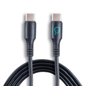 CABLU alimentare si date SPACER, pt. smartphone, USB Type-C la USB Type-C, PVC, ambalaj punga, 1.8m, negru