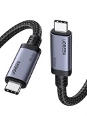 CABLU alimentare si date Ugreen, L706, USB4 / Thunderbold Fast Charging Data Cable pt. smartphone, USB Type-C la USB Type-C 240W / 5A, braided, 1m, negru
