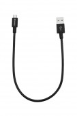 CABLU alimentare si date VERBATIM, pt. smartphone, USB 2.0 la Micro-USB 2.0, 30cm, premium, cablu metalic, negru