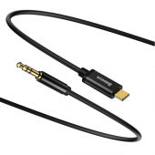 CABLU AUDIO Baseus Yiven, 1 x USB Type-C la 1 x Jack 3.5mm, lungime cablu 1.2m, negru  - 6953156262553