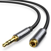 CABLU audio Ugreen, AV118 stereo 3.5 mm jack la 3.5 mm jack, 5m, conectori auriti, negru - 6957303815388