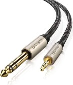 CABLU audio Ugreen, AV127 TRS jack 3.5 mm la jack 6.35 mm, lungime 1m, gri - 6957303816255