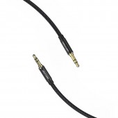 Cablu audio Vention, Jack 3.5mm la Jack 3.5mm, 1m, conectori auriti, braided BBC si TPE, negru,  - 6922794765900
