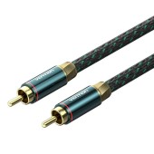 Cablu audio Vention, RCA la RCA, 2m, conectori auriti, verde,  -