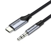 Cablu audio Vention, USB-C la Jack 3.5mm, 1m, negru,  -6922794751132