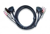 CABLU KVM ATEN cablu 3 in 1, conector tip USB | 3.5 mm Jack x 2 | DVI-D