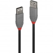 Cablu Lindy 1m USB 2.0 Type A Ext, Anthr