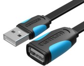 Cablu prelungitor Vention, USB 2.0 la USB 2.0, 2m, 480 Mbps PVC, negru,  -6922794748514