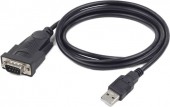 CABLU USB GEMBIRD adaptor, USB 2.0 la Serial DB9M, 1.5m, negru