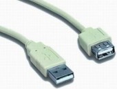 CABLU USB GEMBIRD prelungitor, USB 2.0 la USB 2.0, 0.75m, alb