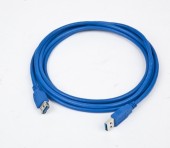 CABLU USB GEMBIRD prelungitor, USB 3.0 la USB 3.0, 1.8m, conectori auriti, albastru