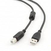 CABLU USB GEMBIRD pt. imprimanta, USB 2.0 la USB 2.0 Type-B, 4.5m, premium, conectori auriti, black