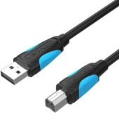 Cablu USB imprimanta Vention, 1m, USB-A 2.0 la USB-B 2.0, PVC, negru  -6922794717572