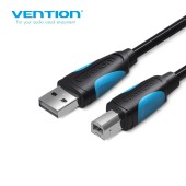 Cablu USB imprimanta Vention, USB 2.0 B la USB 2.0, 5m, 480 Mbps PVC, negru,  -6922794717619