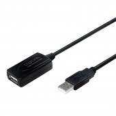 CABLU USB LOGILINK prelungitor, USB 2.0 la USB 2.0, 10m, activ, negru
