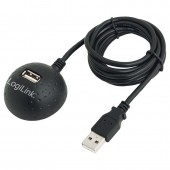 CABLU USB LOGILINK prelungitor, USB 2.0 la USB 2.0, 1.5m, format Docking Station pt. mufa mama, negru