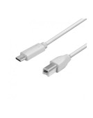 CABLU USB LOGILINK pt. imprimanta, USB 2.0 Type-C la USB 2.0 Type-B, 2m, 2 x ecranare, conectori auriti, gri