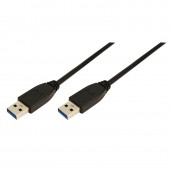 CABLU USB LOGILINK, USB 3.0 la USB 3.0, 2m, black