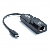 CABLU USB SPACER adaptor, USB 3.1 Type-C la RJ45, 0.15m, 10/100/1000 Mbit/s, Grey