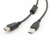 CABLU USB SPACER prelungitor, USB 2.0 la USB 2.0, 1.8m, black  261903